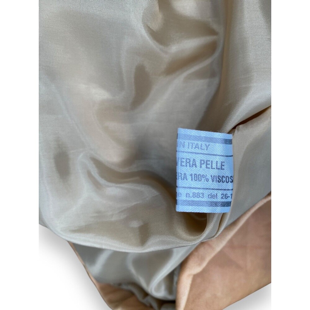 Vera Pelle Full Front zip jacket made in italy light brown Size 46 - Picture 8 of 10